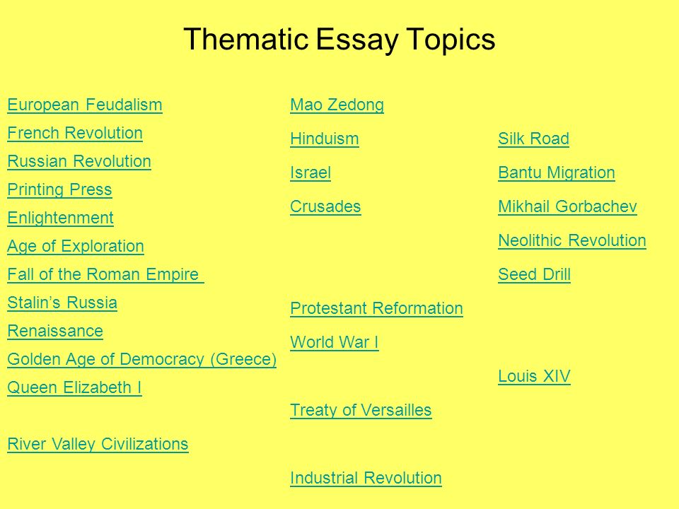 Good european history paper topics