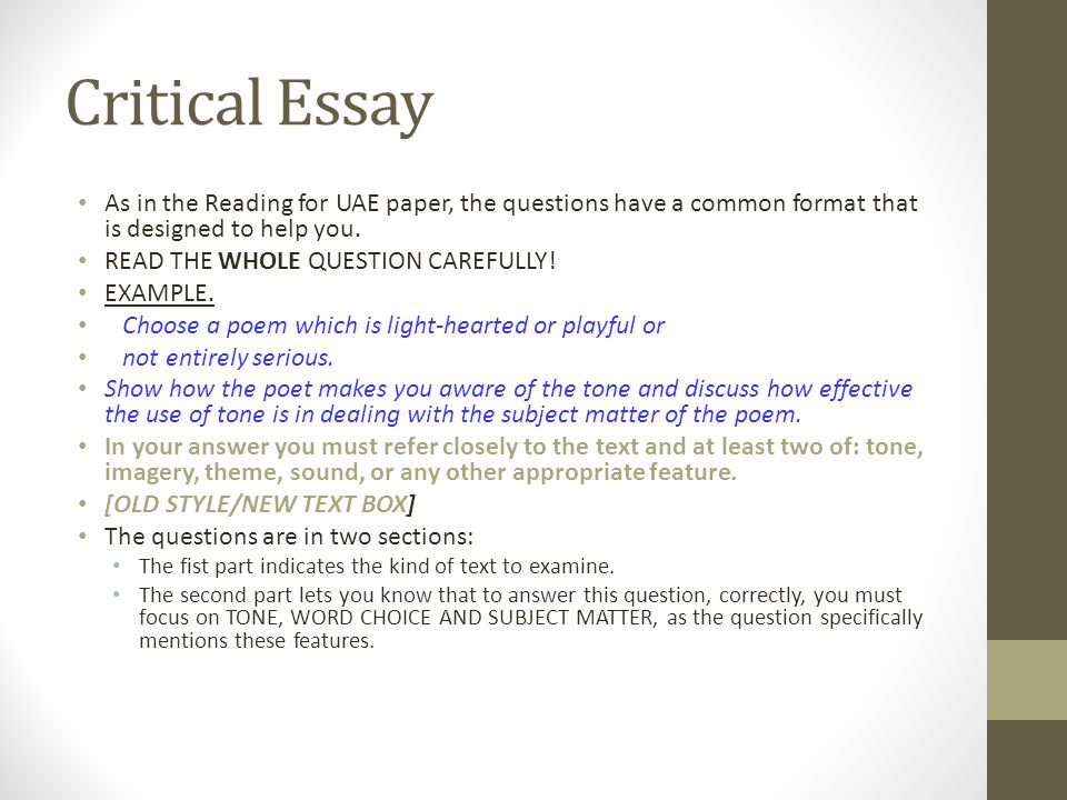 Sqa higher english critical essay marking guidelines