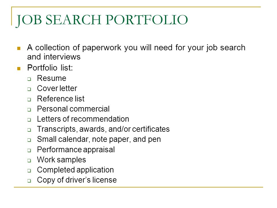 cover page for resume portfolio