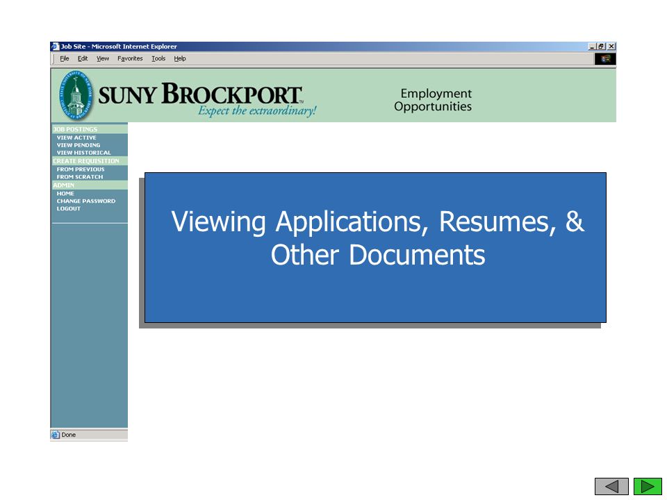 Viewing Applications, Resumes, & Other Documents