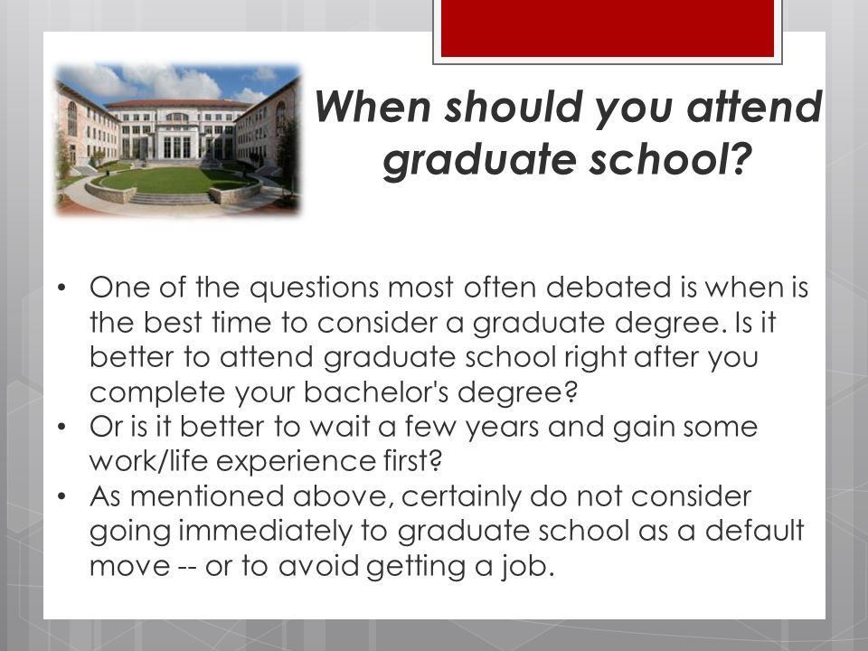 should i go to graduate school