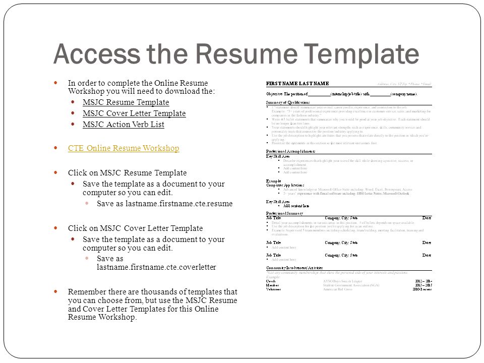Listing coursework on a resume