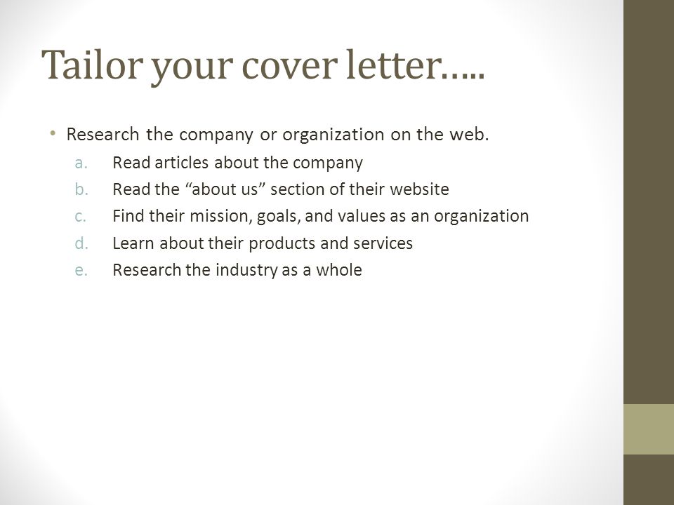 cover letter articles