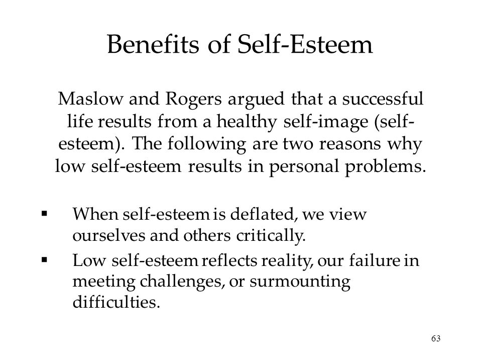 examples of self esteem The best way to build self esteem is to set and achieve small daily goals setting self esteem goals give you something to strive for, which makes you feel happier and more productive right off the bat. examples of self esteem The best way to build self esteem is to set and achieve small daily goals setting self esteem goals give you something to strive for, which makes you feel happier and more productive right off the bat.