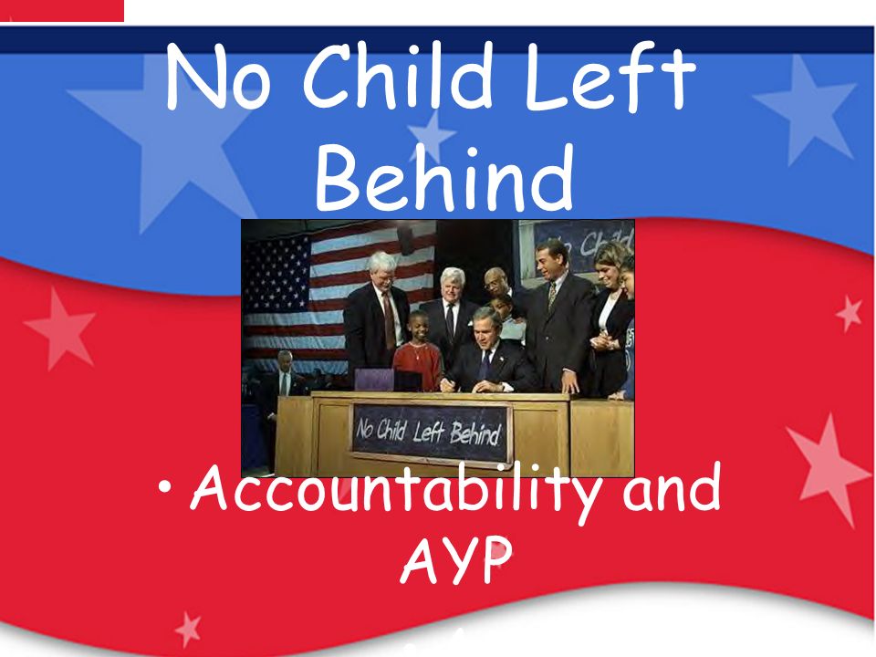 Our Children Are Our Future: No Child Left Behind No Child Left Behind Accountability and AYP A Archived Information