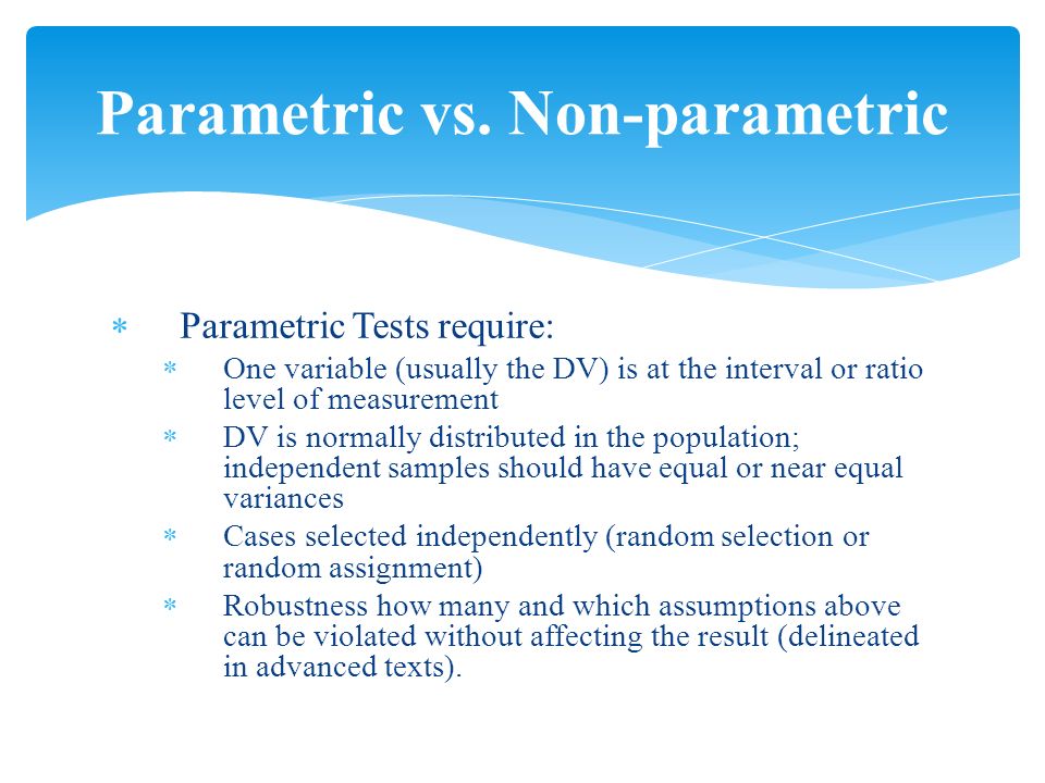 parametric vs nonparametric