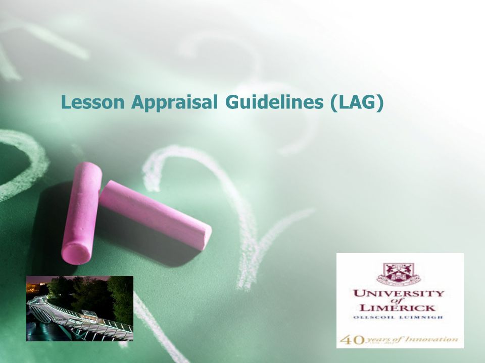 Lesson Appraisal Guidelines (LAG)