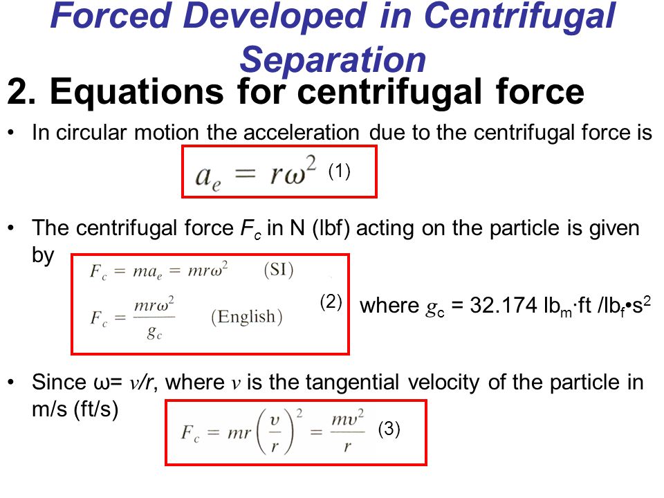 Equation For Centrifugal Force Jennarocca Centrifugation Involves Separation