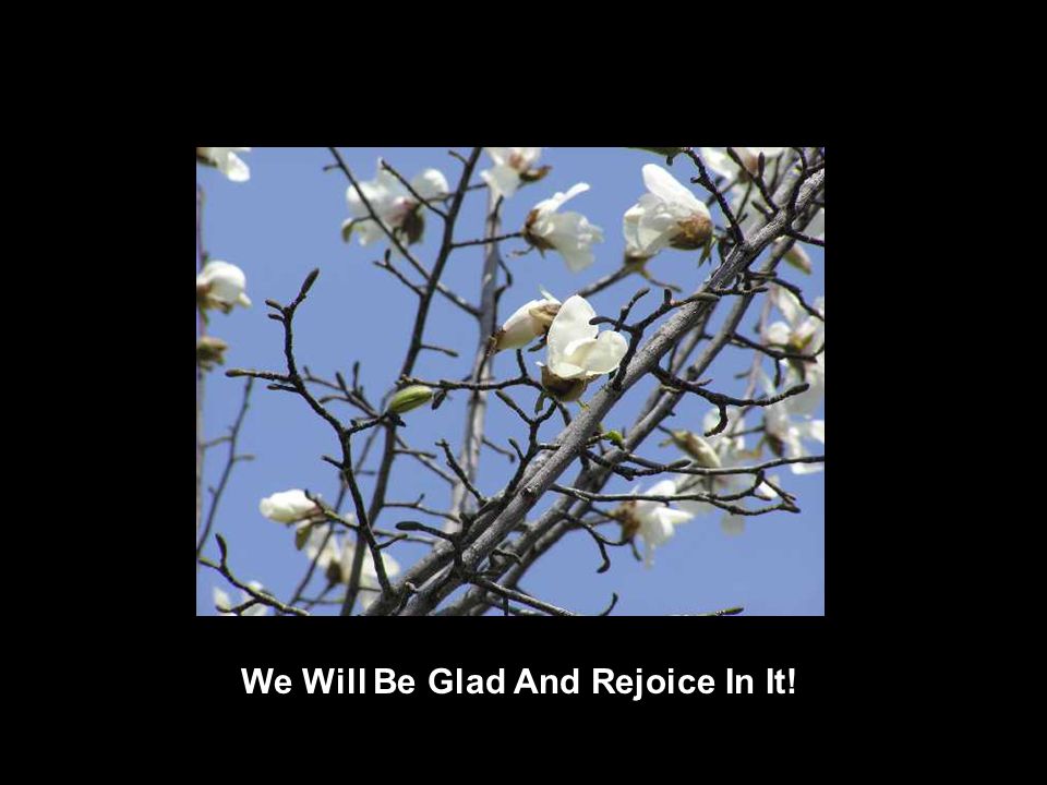 We Will Be Glad And Rejoice In It!