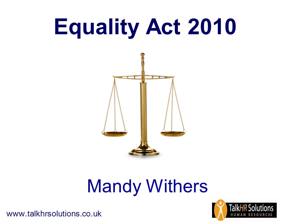 Mandy Withers Equality Act 2010