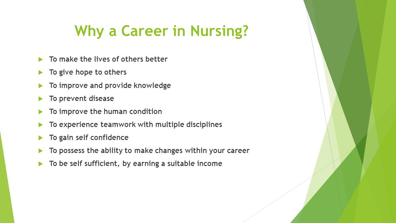 Why a Career in Nursing.