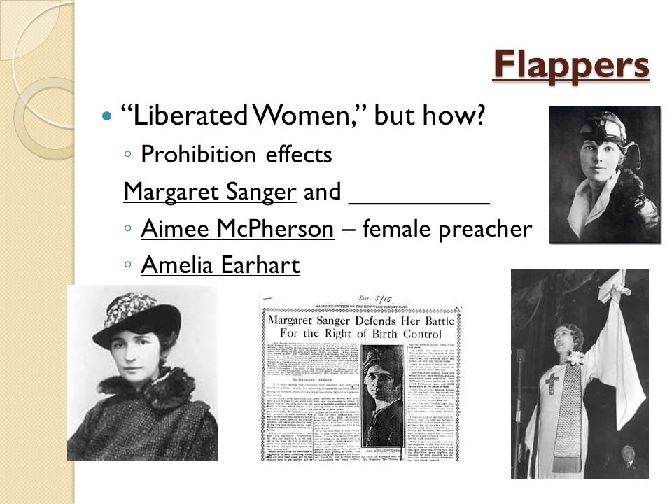 Flappers Liberated Women, but how.