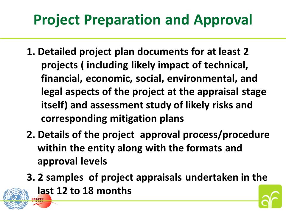 Project Preparation and Approval 1.