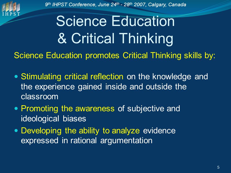 Critical Thinking Science
