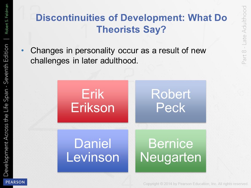 Adulthood development later