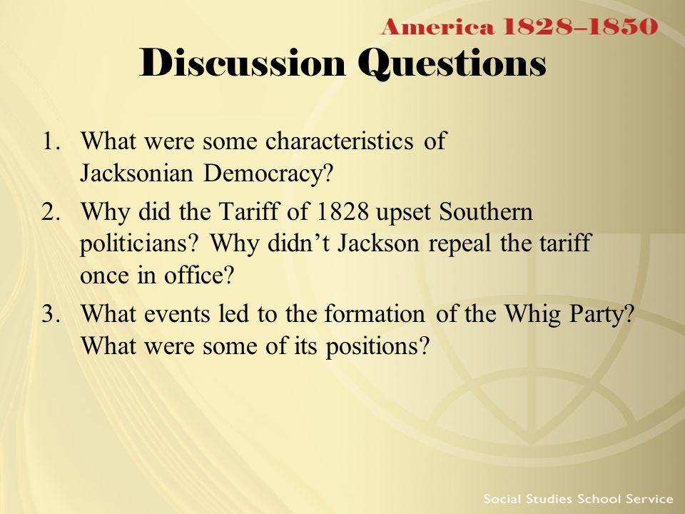 dbq essay on jacksonian democracy Jacksonian democrats viewed themselves as the guardians of the united states constitution, political democracy, individual liberty, and equality of economic opportunity. dbq essay on jacksonian democracy Jacksonian democrats viewed themselves as the guardians of the united states constitution, political democracy, individual liberty, and equality of economic opportunity.
