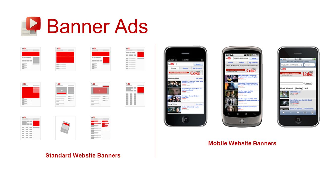 Banner Ads Standard Website Banners Mobile Website Banners