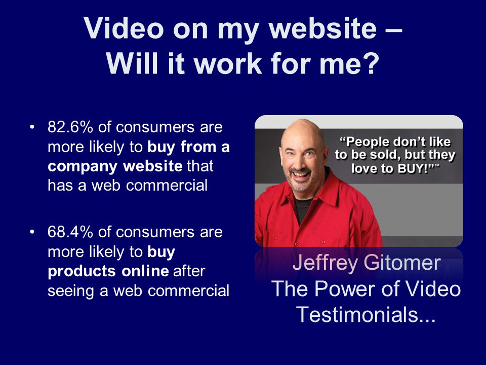 Video on my website – Will it work for me.