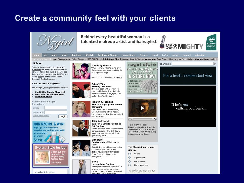 Create a community feel with your clients