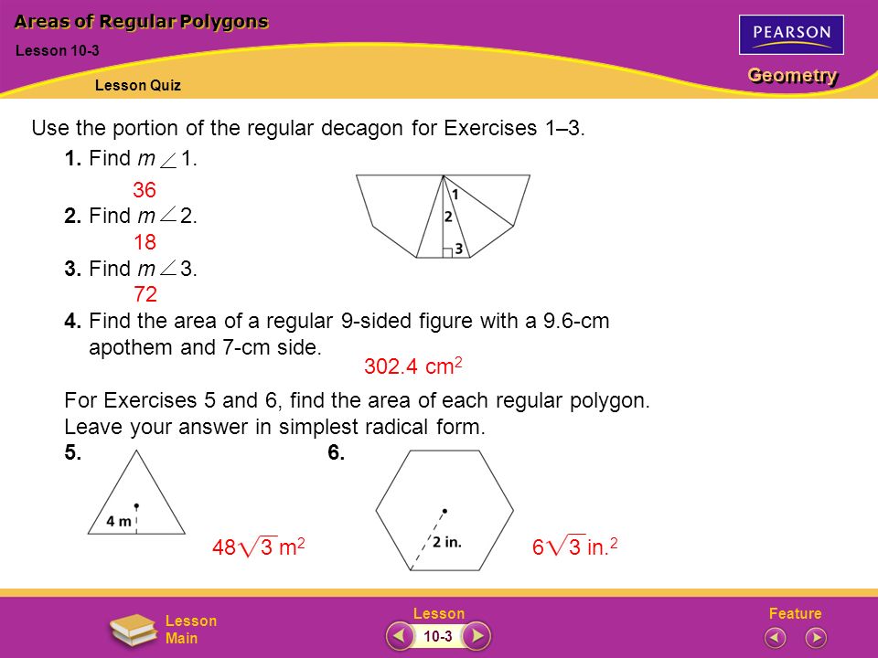 featurelesson geometry lesson main 1 find the area of a trapezoid 48 in simplest radical form