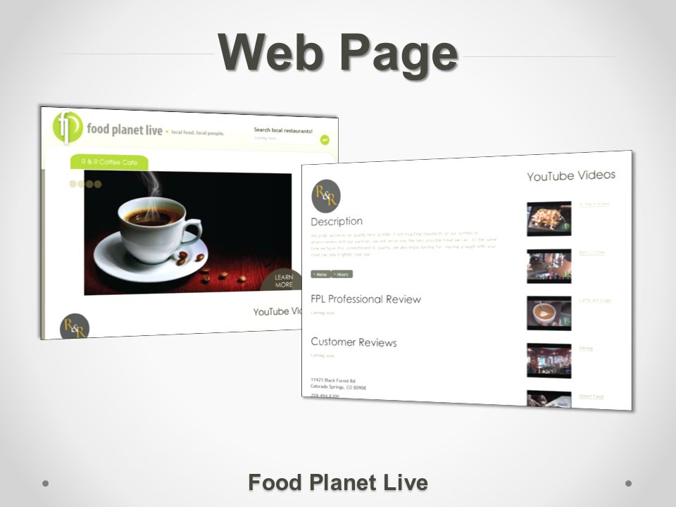 Food Planet Live local food. local people. Join Today!