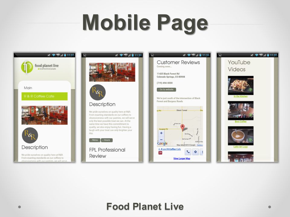 Food Planet Live Web Page