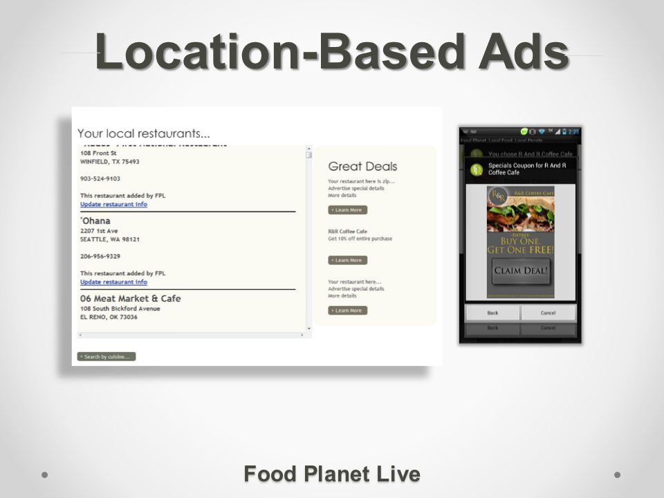 Food Planet Live Social Media