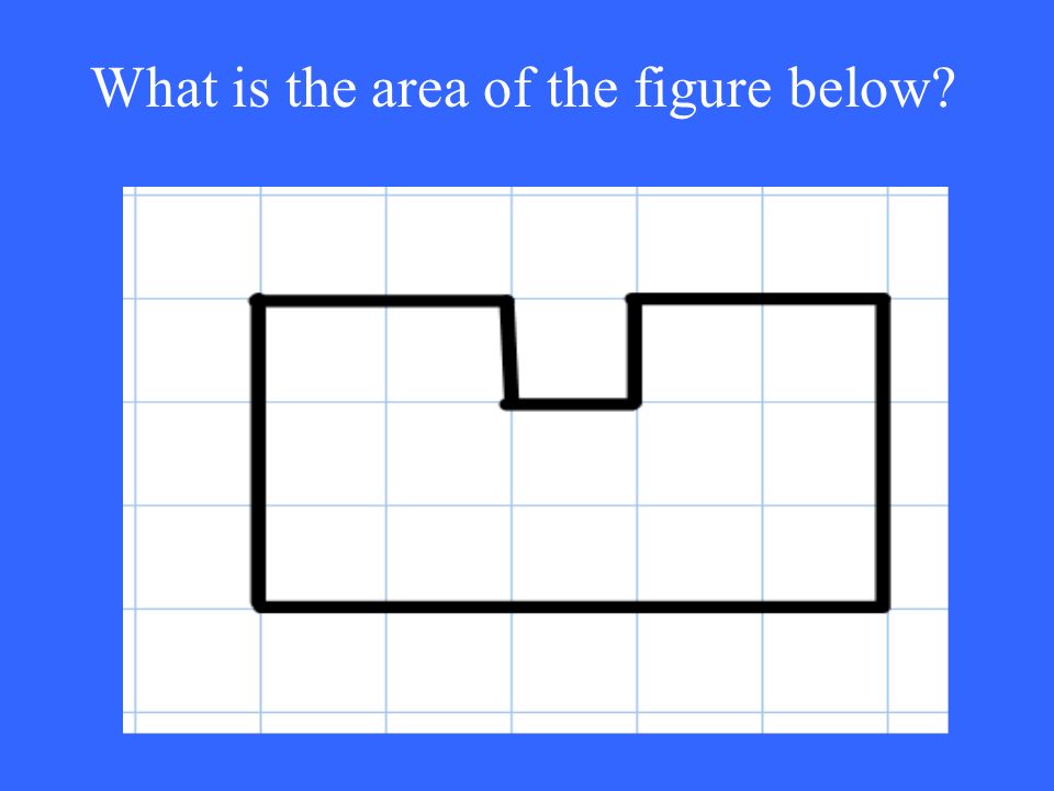 What is the area of the figure below