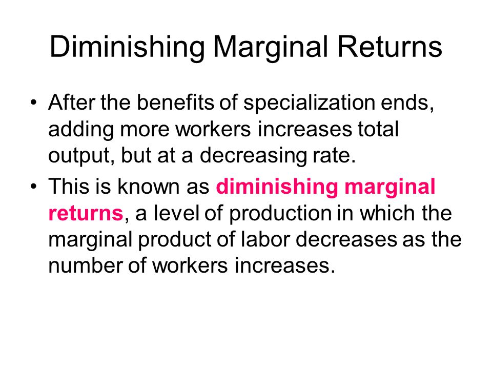 marginal returns marginal returns