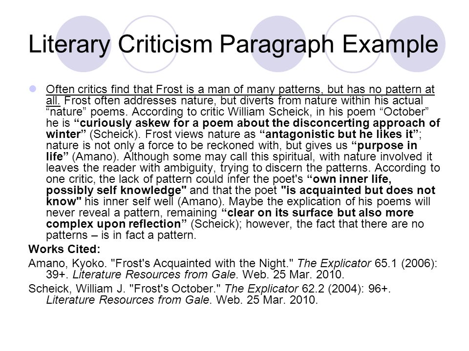 How to write a literary criticism