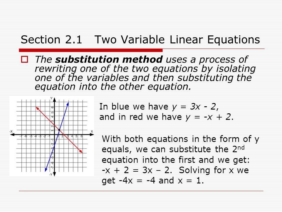 Two Variable Linear Equations Jennarocca Solving Systems Of Equations And Inequalities Section 2 1 Two