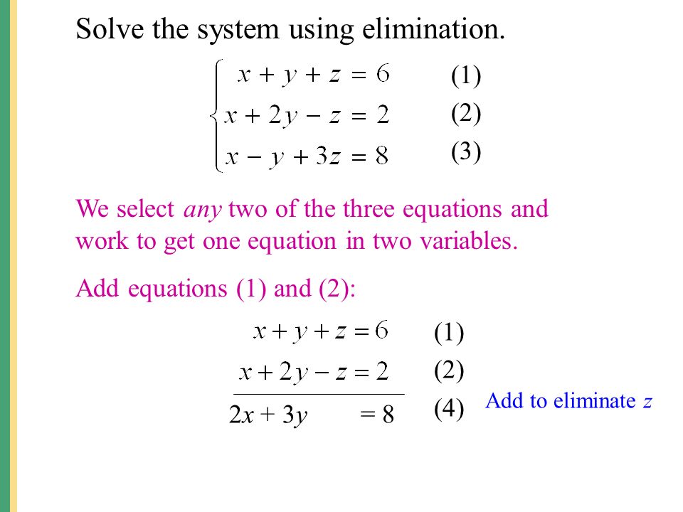 System Of Three Equations Solver Talkchannels Solving Systems Of Linear Equations In Three Variables