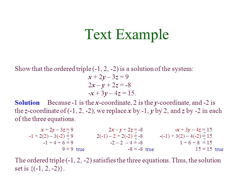 Systems Of Linear Equations In Three Variables An Equation Such 3 Show