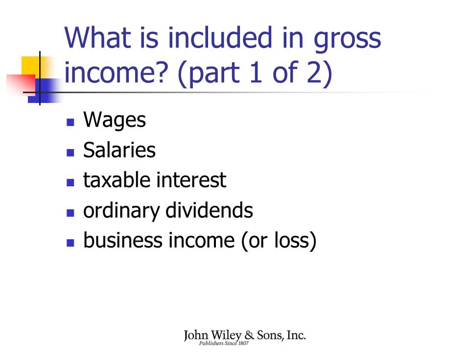 What is included in gross income.