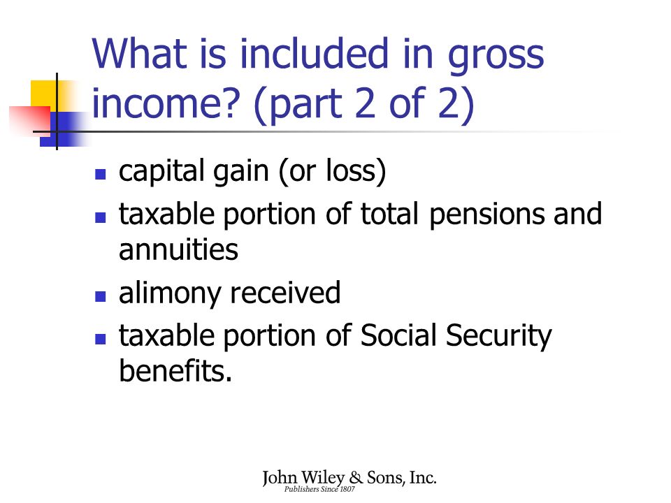 What is included in gross income.