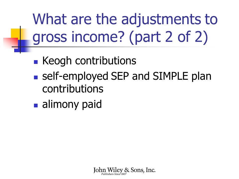What are the adjustments to gross income.