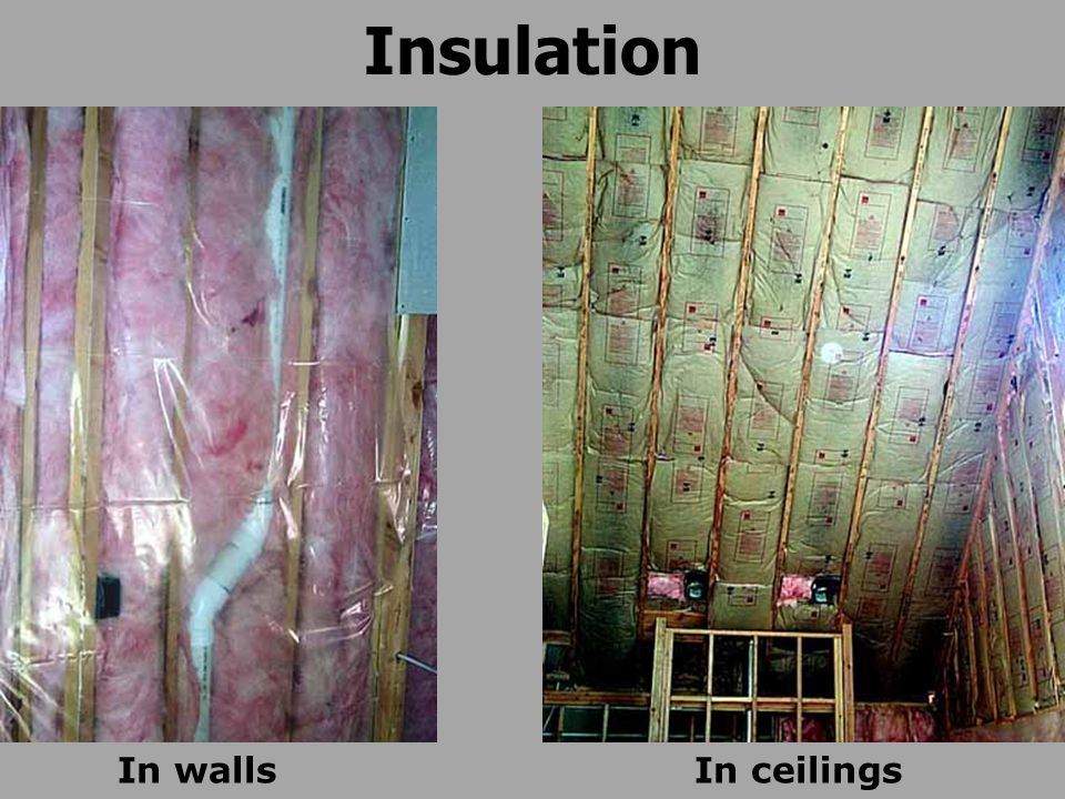 Insulation In wallsIn ceilings