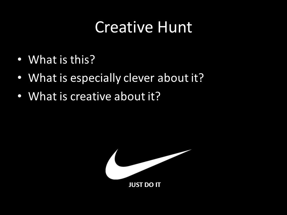 Creative Hunt What is this. What is especially clever about it.