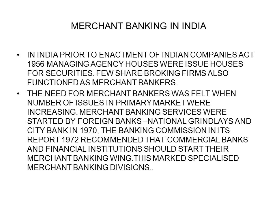 project report on merchant banking in india project report on merchant banking in india