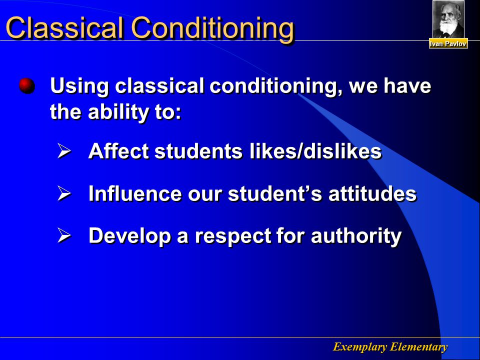 classical conditioning in the classroom