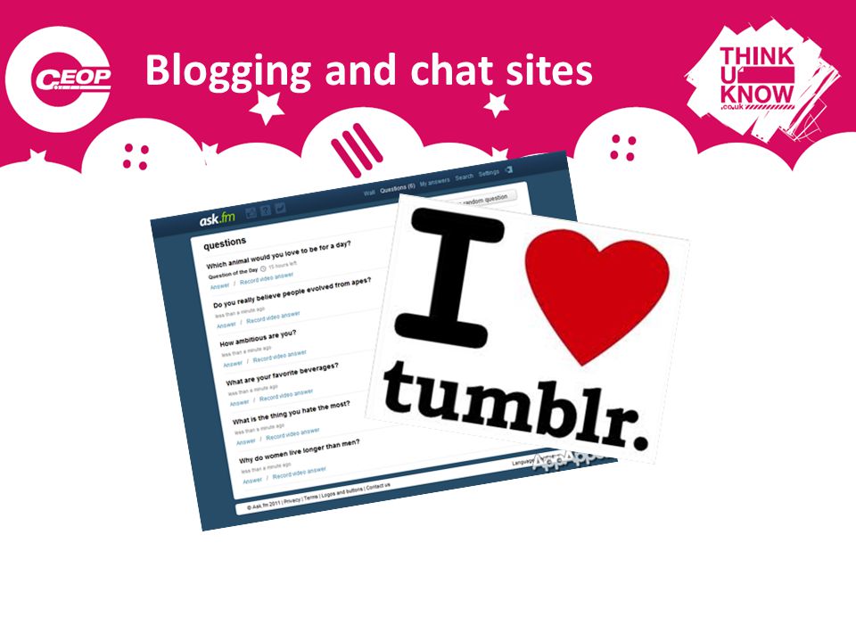 Blogging and chat sites