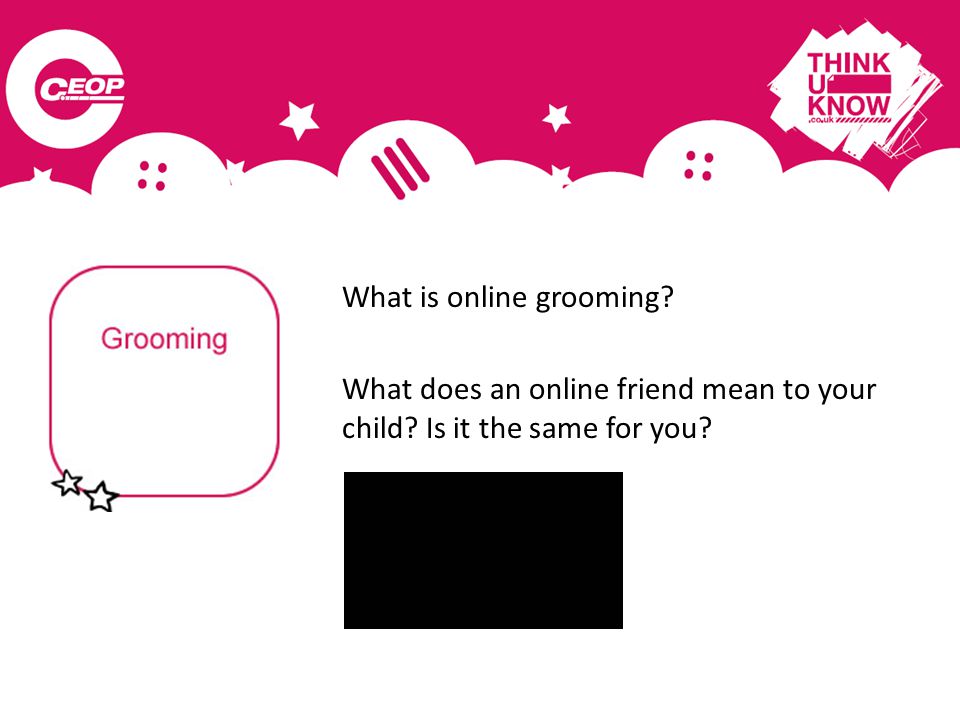 What is online grooming What does an online friend mean to your child Is it the same for you