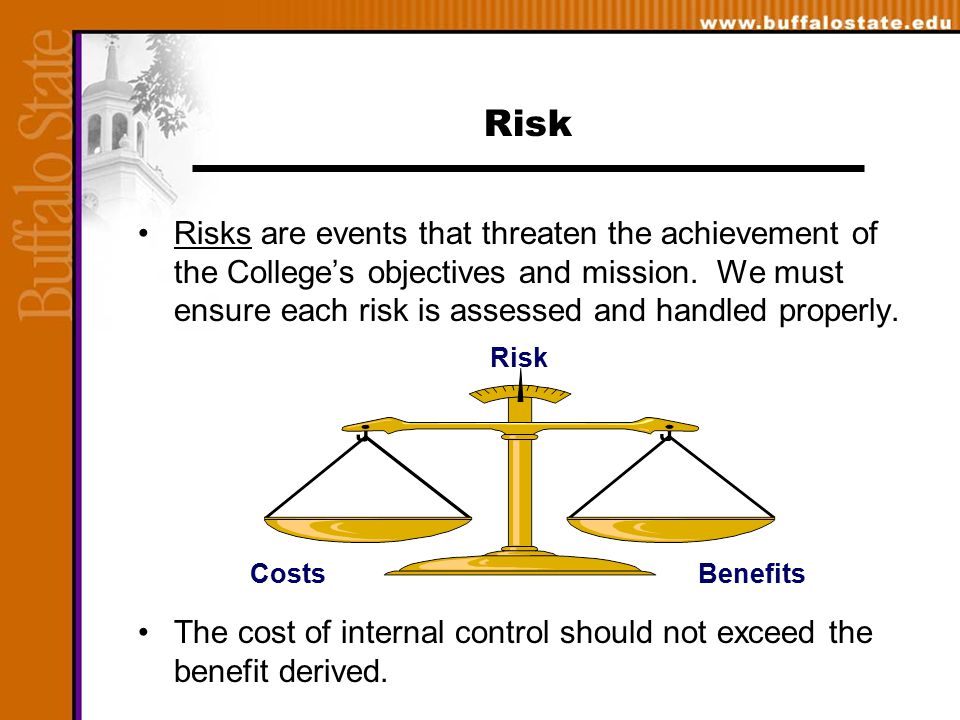 Risk Risks are events that threaten the achievement of the College’s objectives and mission.