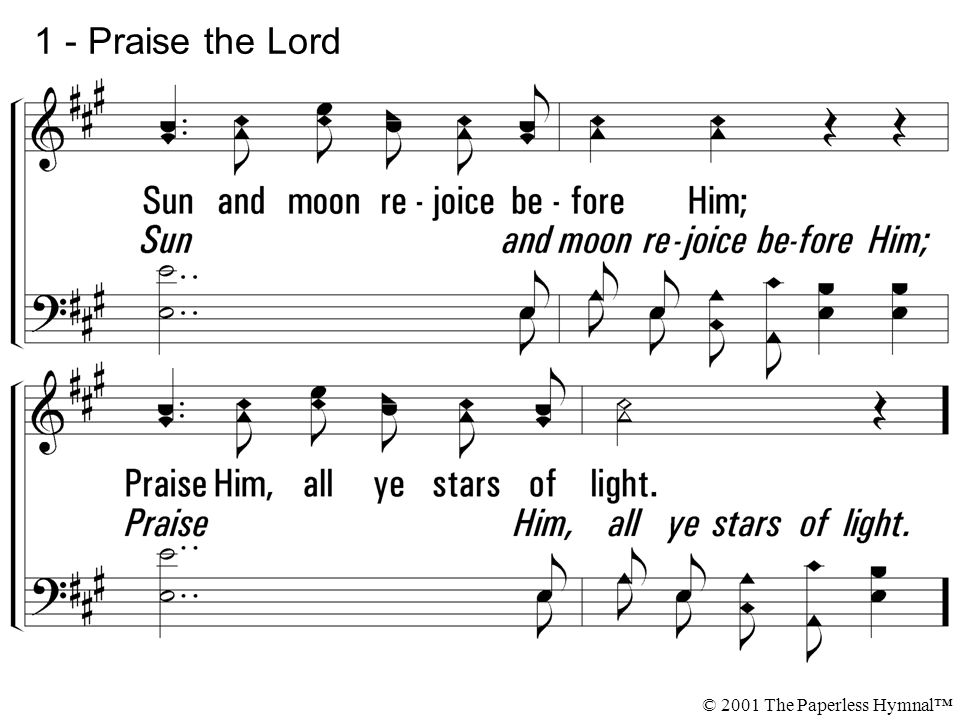 1 - Praise the Lord © 2001 The Paperless Hymnal™