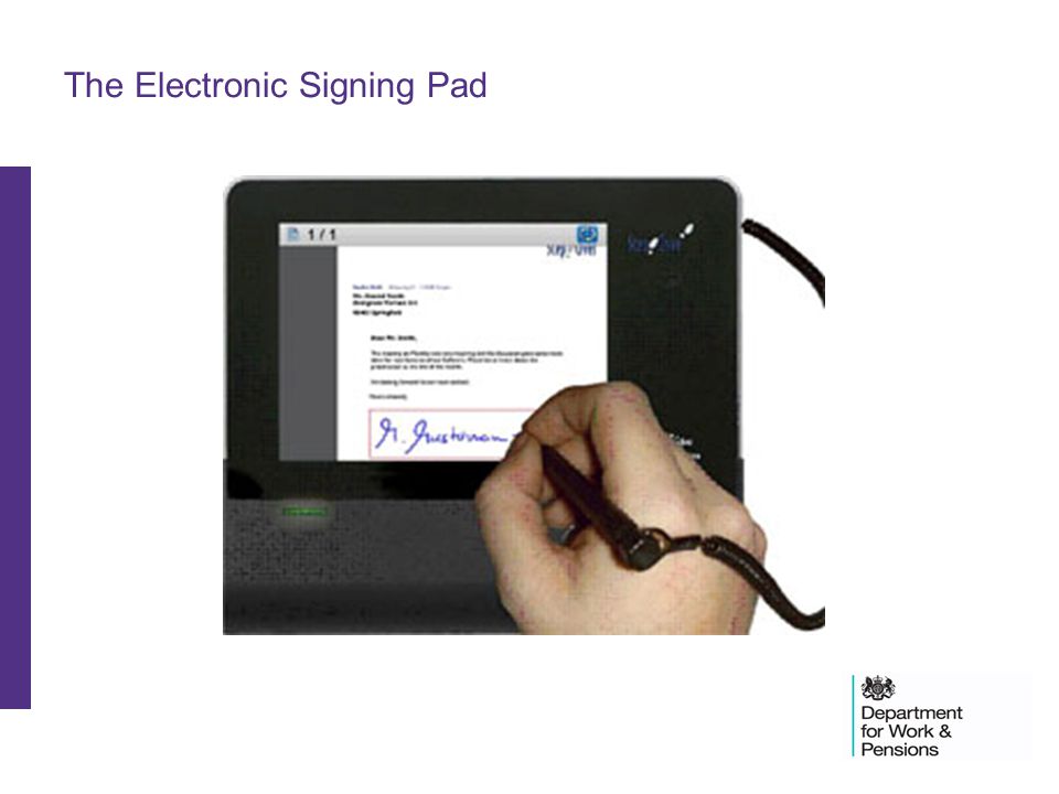 The Electronic Signing Pad