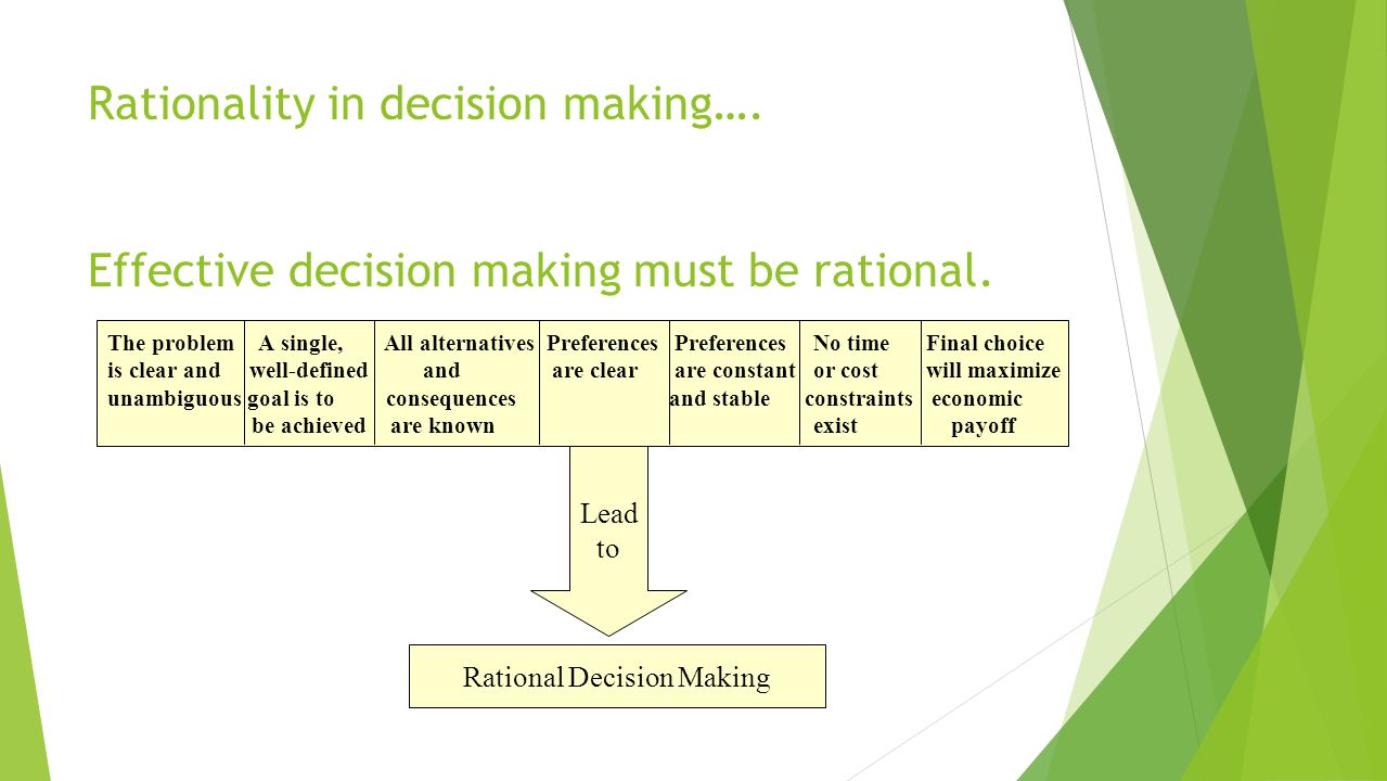 effective decision making What is an effective decision maker decision making and problem solving has no prerequisites course overview decision making and problem solving page 3. effective decision making What is an effective decision maker decision making and problem solving has no prerequisites course overview decision making and problem solving page 3.