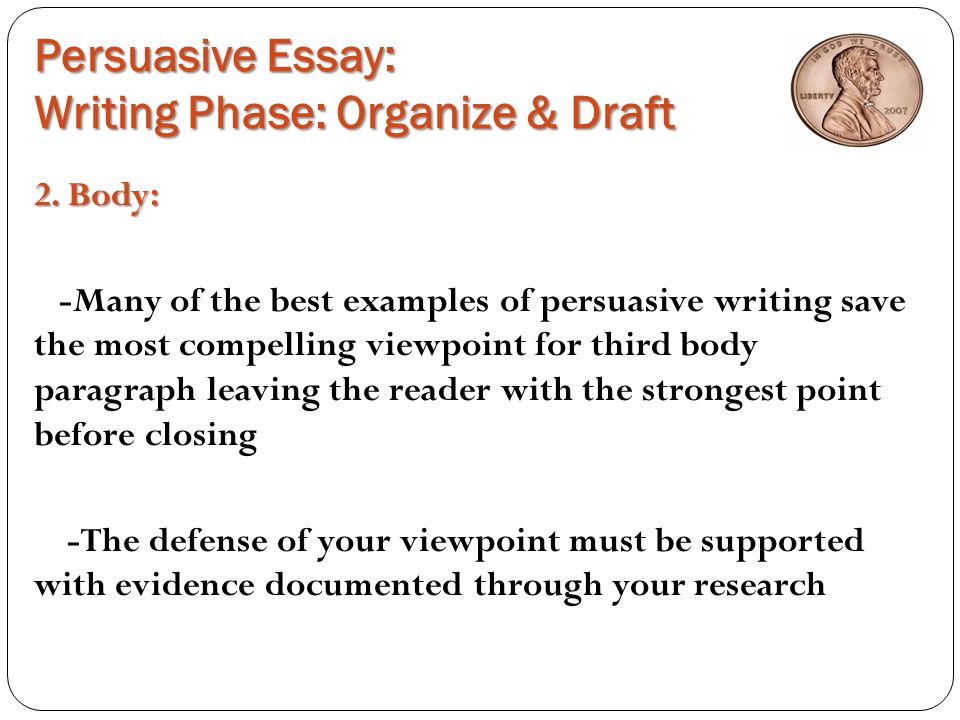 Persuasive essay lesson plan