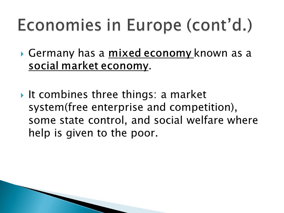 What kind of economic system does Germany have?