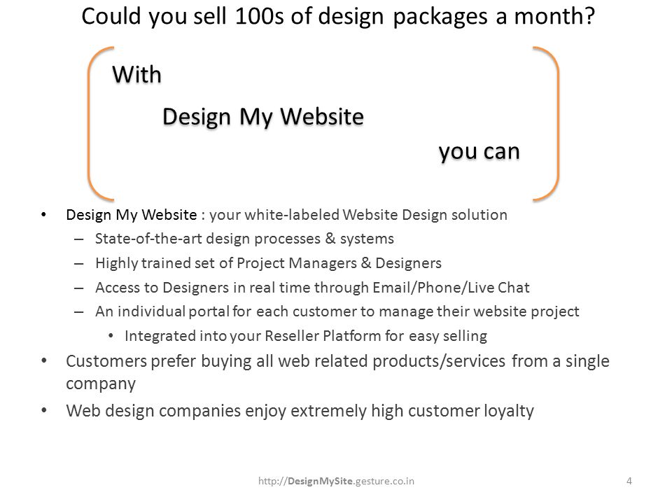 Could you sell 100s of design packages a month.