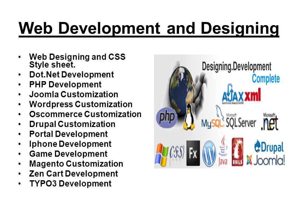 Web Development and Designing Web Designing and CSS Style sheet.